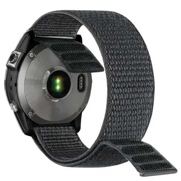 g.ny6a.7 Grey StrapsCo Hook and Loop Horizon Watch Band Strap For Garmin Devices