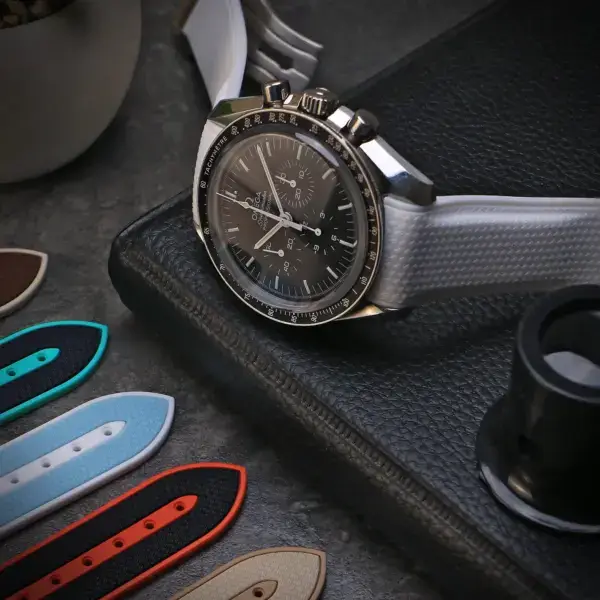 ms3 Flatlay Fitted ColorBlock Watch Band Strap with Clasp for Omega Speedmaster 20mm