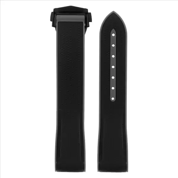 ms3.1.7 Upright Black & Grey Fitted ColorBlock Watch Band Strap with Clasp for MoonSwatch and Omega Speedmaster 20mm