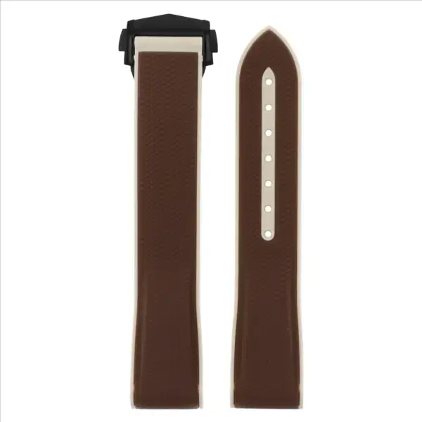 ms3.2 Upright Brown Fitted ColorBlock Watch Band Strap with Clasp for MoonSwatch and Omega Speedmaster 20mm