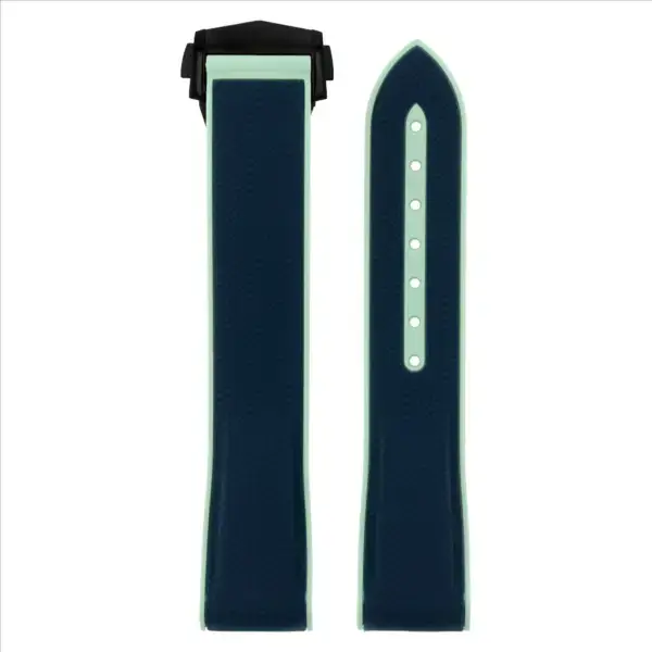 ms3.5 Upright Blue & Mint Fitted ColorBlock Watch Band Strap with Clasp for MoonSwatch and Omega Speedmaster 20mm