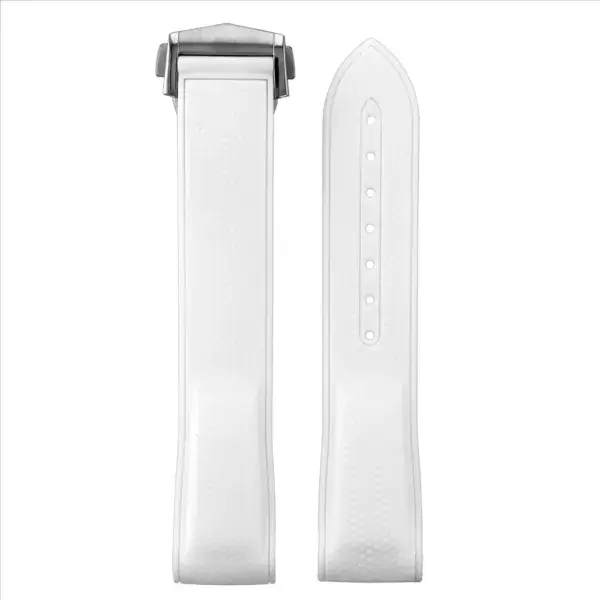 ms3.22 Upright White Fitted ColorBlock Watch Band Strap with Clasp for MoonSwatch and Omega Speedmaster 20mm