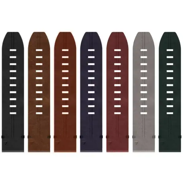 A collection of vintage Italian leather straps in various colors for the Garmin Epix Pro (51mm) and Garmin Epix, showcasing style and durability