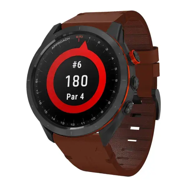 g.l11.3 Front Tan Genuine Italian Leather Strap for Garmin QuickFit Devices for armin Approach S70 – 47mm
