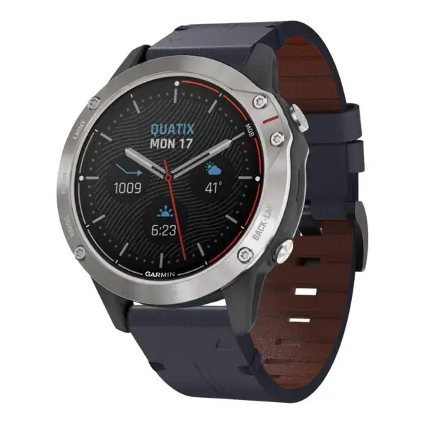 g.l11.5 Front Blue Genuine Italian Leather Watch Band Strap for Garmin Quatix 3