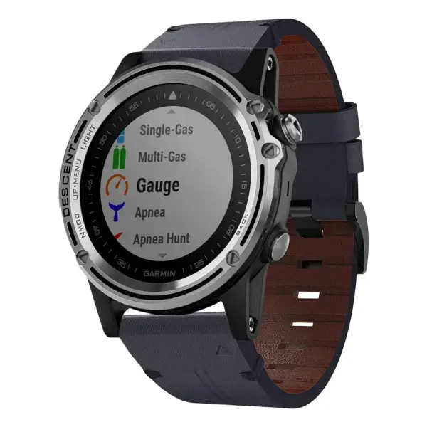 g.l11.5 Front Blue Genuine Italian Leather Watch Band Strap for Garmin Descent Mk1