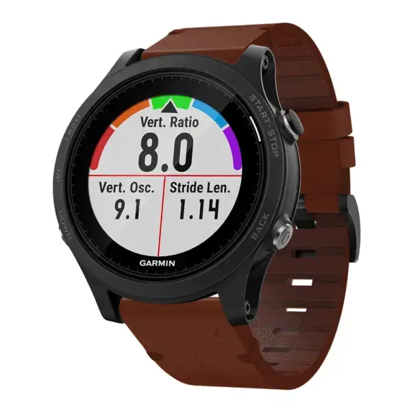g.l11.3 Front Tan Genuine Italian Leather Watch Band Strap for Garmin Forerunner 935