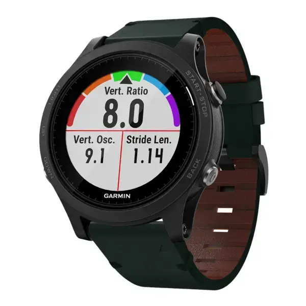 g.l11.11 Front Green Genuine Italian Leather Watch Band Strap for Garmin Forerunner 935