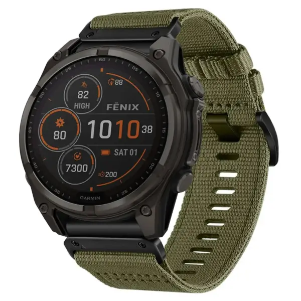 g.ny200.11 Green Cargo Pro Seatbelt Two Piece Watch Band Strap for Garmin Fenix 8