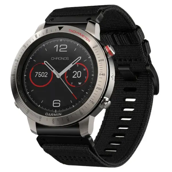g.ny200.1 Midnight Black Pro Seatbelt Two Piece Watch Band Strap for Garmin Fenix Chronos
