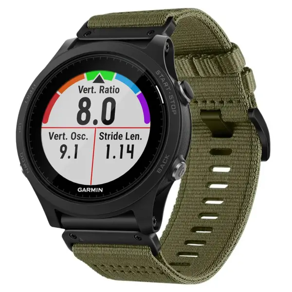 g.ny200.11 Main Cargo Green Pro Seatbelt Two Piece Watch Band Strap for Garmin Forerunner 935