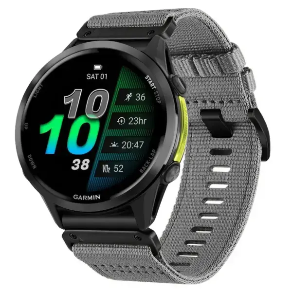 g.ny200.7 Main Grey Slate Pro Seatbelt Two Piece Watch Band Strap for Garmin Forerunner 970