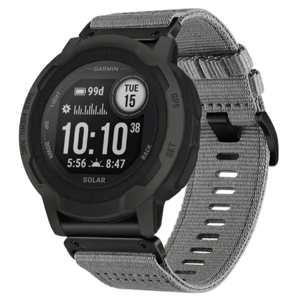 g.ny200.7 Main Grey Slate Pro Seatbelt Two Piece Watch Band Strap for Garmin Instinct 2