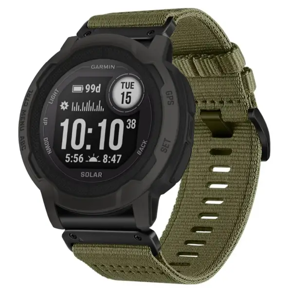 g.ny200.17 Main Cargo Green Pro Seatbelt Two Piece Watch Band Strap for Garmin Instinct 2