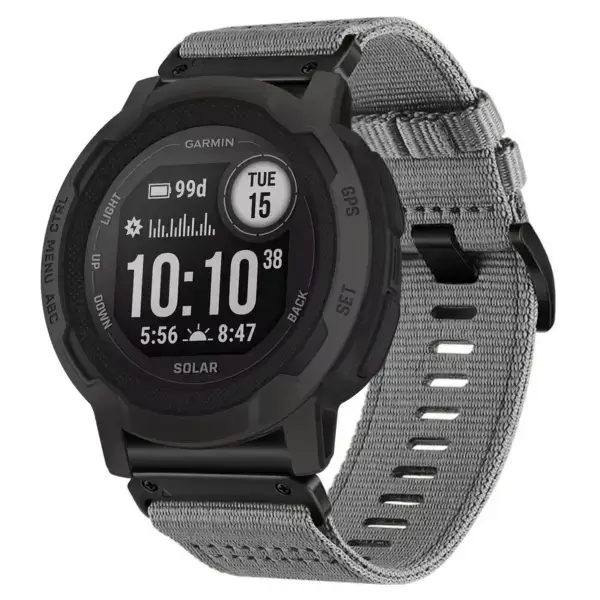 g.ny200.7 Main Grey Slate Pro Seatbelt Two Piece Watch Band Strap for Garmin Instinct 2X
