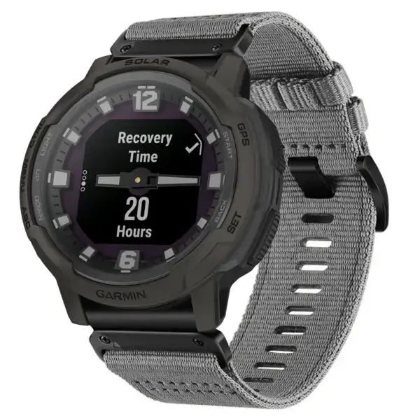 g.ny200.7 Main Grey Slate Pro Seatbelt Two Piece Watch Band Strap for Garmin Instinct Crossover