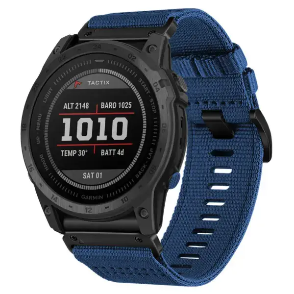 g.ny200.5 Main Navy Blue Pro Seatbelt Two Piece Watch Band Strap for Garmin Tactix 7