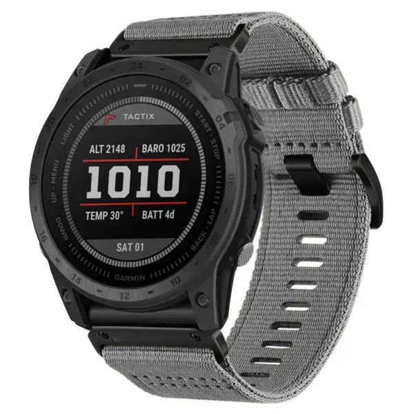 g.ny200.7 Main Grey Slate Pro Seatbelt Two Piece Watch Band Strap for Garmin Tactix 7