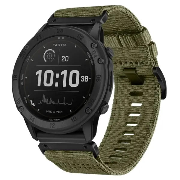 g.ny200.17 Main Cargo Green Pro Seatbelt Two Piece Watch Band Strap for Garmin Tactix Delta