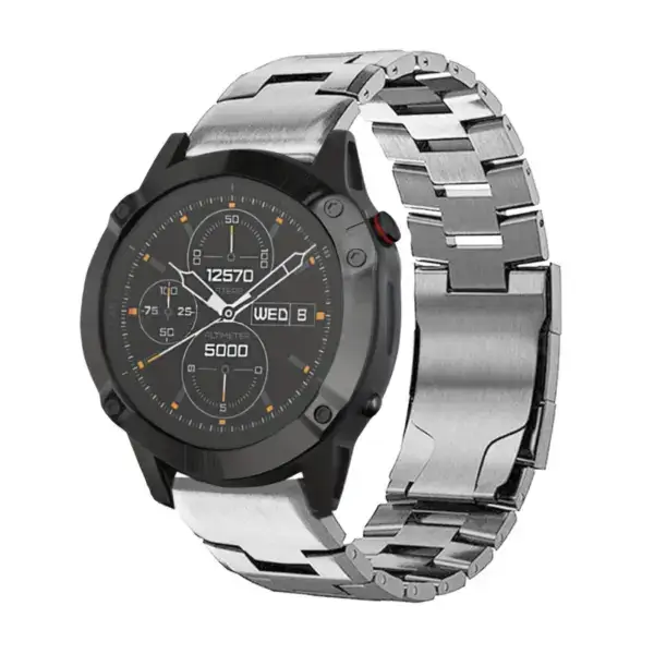 g.m14.ss Main Silver StrapsCo Vented Titanium Bracelet for Garmin Approach S60