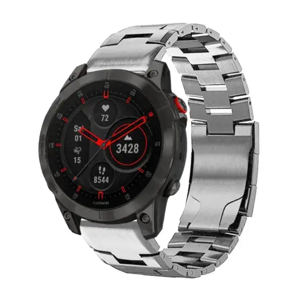 g.m14.ss Main Silver StrapsCo Vented Titanium Bracelet for Garmin Epix Gen 2