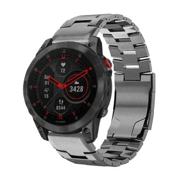 g.m14.gb Main Gunmetal StrapsCo Vented Titanium Bracelet for Garmin Epix Gen 2