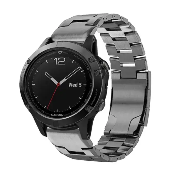 g.m14.gb Main Gunmetal StrapsCo Vented Titanium Bracelet for Garmin Quatix 5