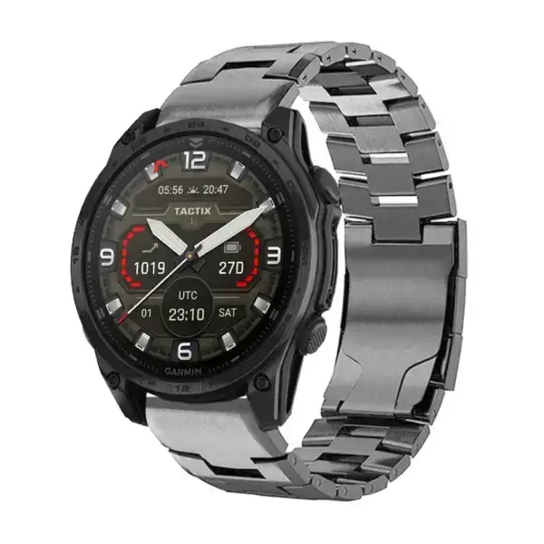 g.m14.gb Main Gunmetal StrapsCo Vented Titanium Bracelet for Garmin Tactix 8 – 47mm