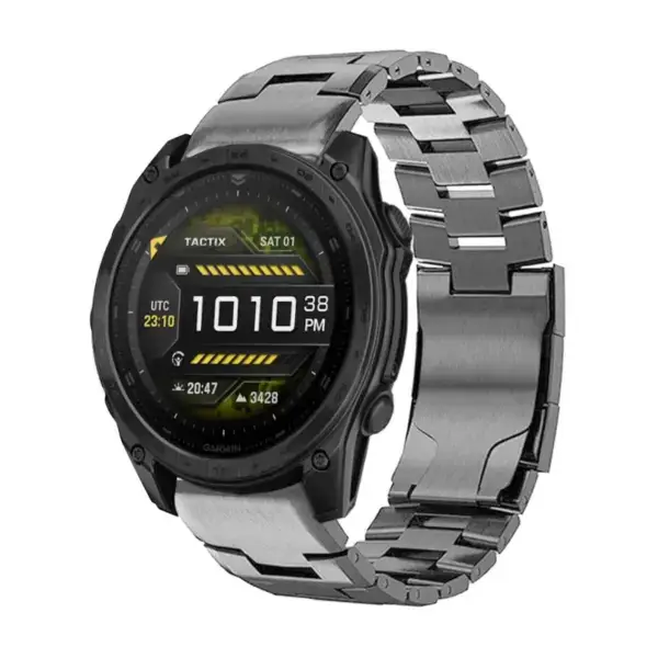 g.m14.gb Main Gunmetal StrapsCo Vented Titanium Bracelet for Garmin Tactix 8 – 51mm