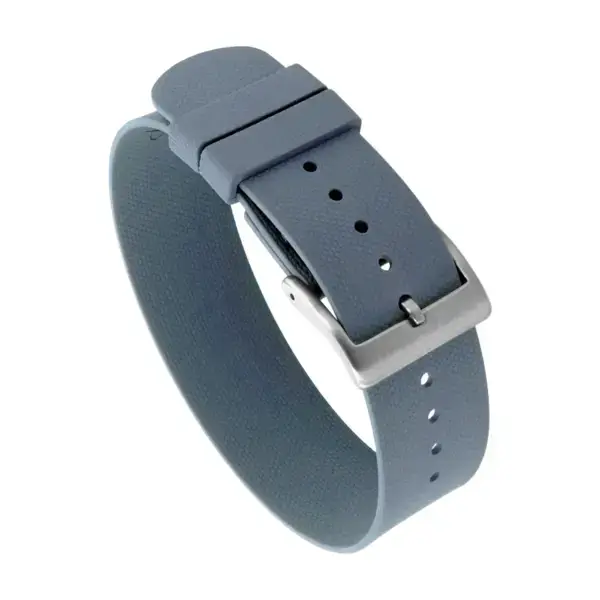 fk30.7 Main Grey DASSARI FKM Single Pass One Piece Watch Band Strap 20mm 22mm