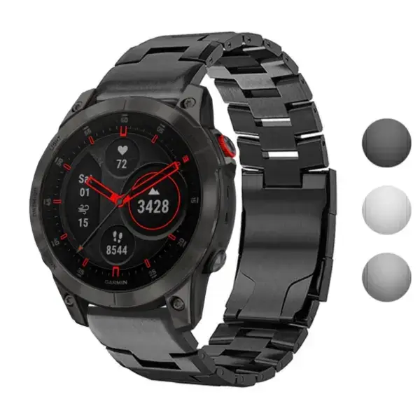 Vented Titanium Bracelet for Garmin Epix Gen 2, crafted from durable metal, designed for style and comfort. Compatible with Garmin Epix models