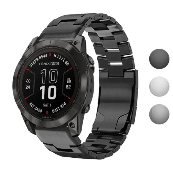 Vented Titanium Bracelet designed for Garmin Fenix 7 and 7X models, featuring a sleek metal design for durability and style, ideal for outdoor enthusiasts