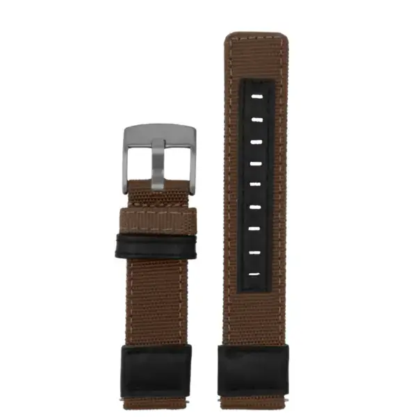 ks.ny2.2 Up Brown StrapsCo Rugged Canvas Watch Band Strap 18mm 19mm 20mm 21mm 22mm