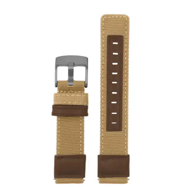 ks.ny2.3.2 Up Tan & Brown StrapsCo Rugged Canvas Watch Band Strap 18mm 19mm 20mm 21mm 22mm