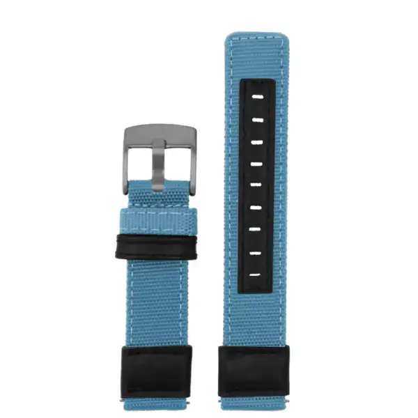 ks.ny2.5b Up Light Blue StrapsCo Rugged Canvas Watch Band Strap 18mm 19mm 20mm 21mm 22mm