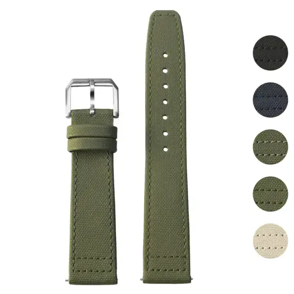 kd10 Gallery Cargo Aviator Sailcloth Watch Band Strap 19mm 20mm 21mm 22mm