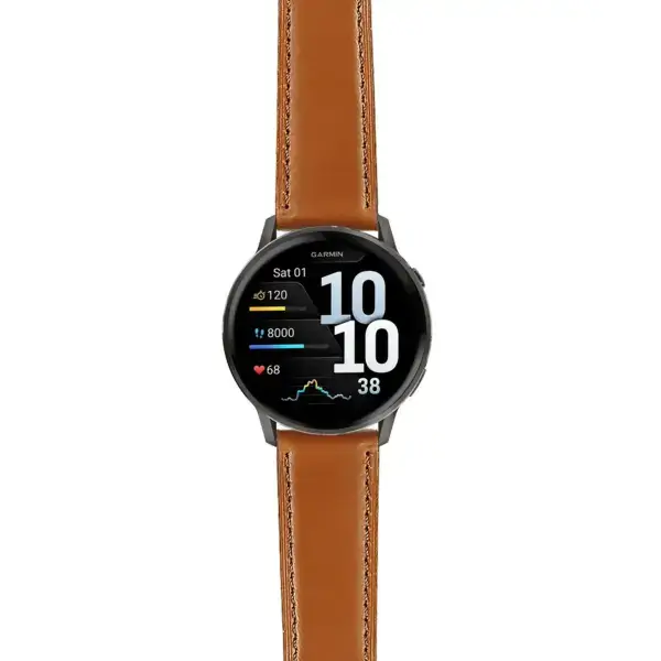 v4.g.sw.l2.3 Main Tan Italian Leather Strap 22mm Quick Release Watch Band For Garmin Venu 4 – 45mm