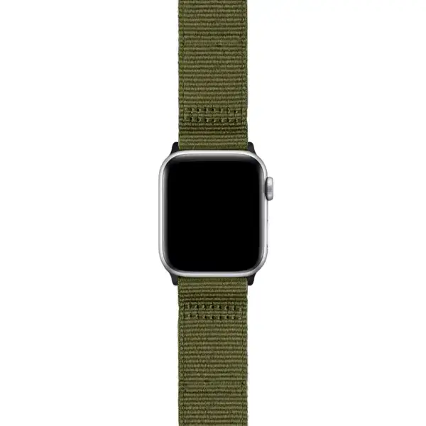 Army Green Fatigues Pro Seatbelt Two Piece Watch Band Strap For Apple Watch