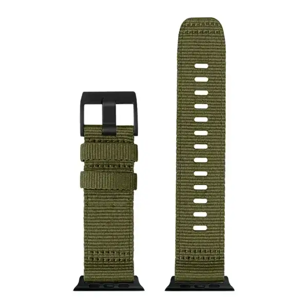 Up Army Green Fatigues Pro Seatbelt Two Piece Watch Band Strap For Apple Watch