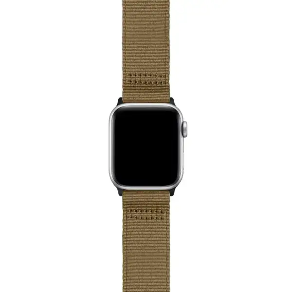 Khaki Camel Pro Seatbelt Two Piece Watch Band Strap For Apple Watch