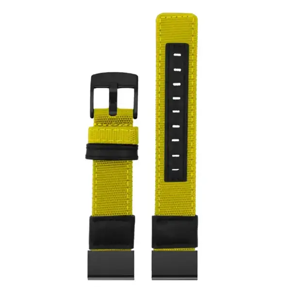 g.ny2.10 Up Yellow StrapsCo Rugged Canvas Watch Band Strap for Garmin Watches