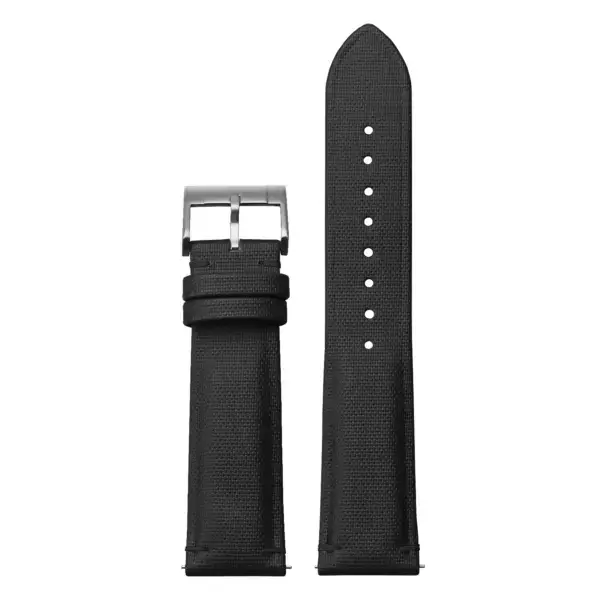 kd11.1.1 Up Black DASSARI Harbor Sailcloth Watch Band Strap 19mm 20mm 21mm 22mm