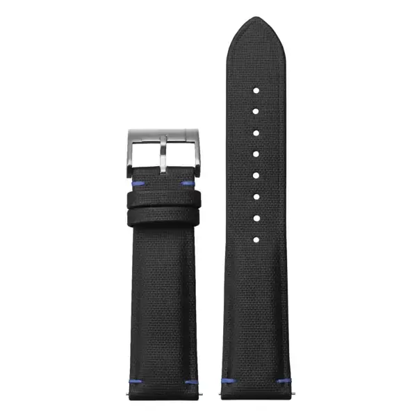kd11.1.5 Up Black & Blue DASSARI Harbor Sailcloth Watch Band Strap 19mm 20mm 21mm 22mm