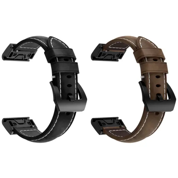 G.l6 All Colors StrapsCo QuickFit 22 Leather Watch Band Strap For Garmin Fenix 5