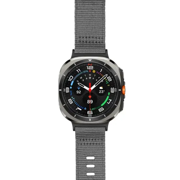 sl.ny200.7 Main Grey StrapsCo Pro Seatbelt Strap For Samsung Galaxy Watch Ultra