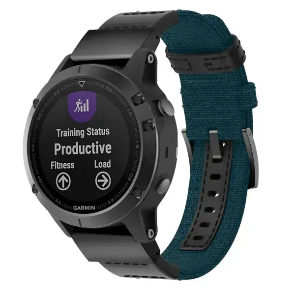 g.ny2.11b Main Teal StrapsCo Rugged Canvas Watch Band Strap for Garmin Watches
