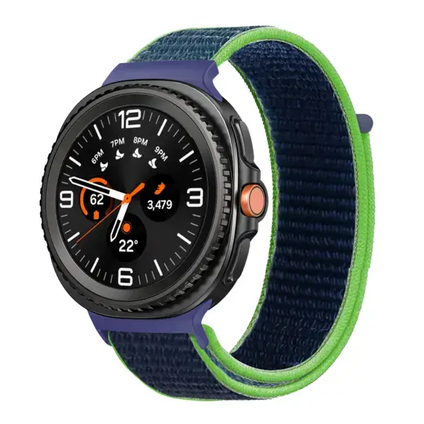 s.ny13.11b Main Green & Blue StrapsCo Nylon Comfort Watch Band Strap For Samsung Galaxy Watch 8