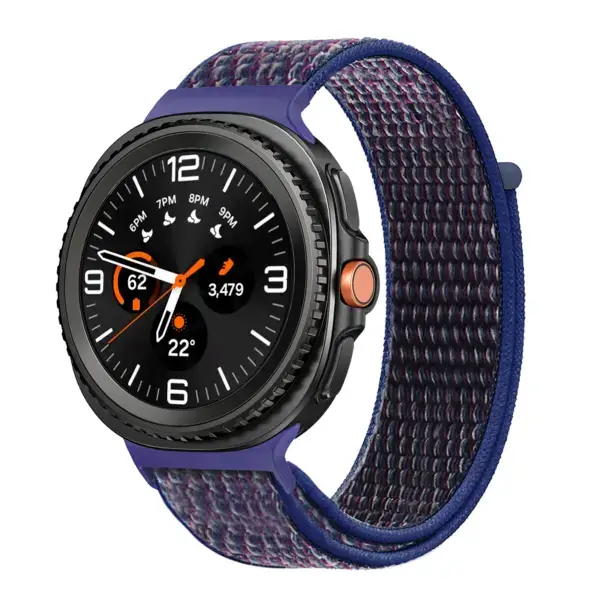 s.ny13.18 Main Indigo StrapsCo Nylon Comfort Watch Band Strap For Samsung Galaxy Watch 8