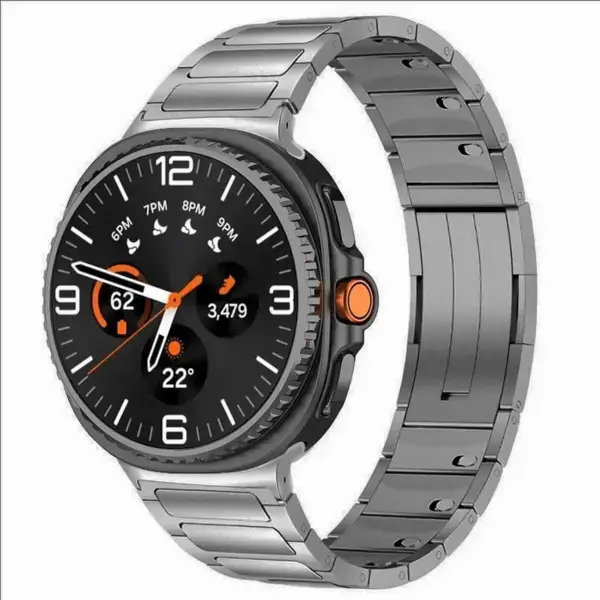 Gunmetal Main StrapsCo Titanium Bracelet for Samsung Galaxy Watch 8