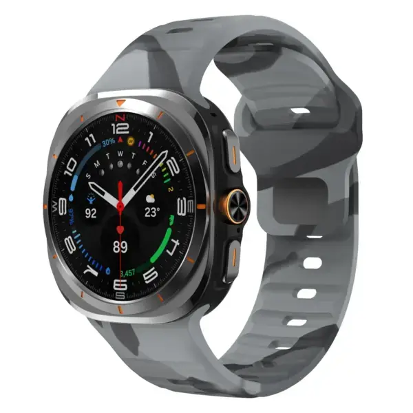 s.r37.5c Front Camo Blue StrapsCo Active Band Watch Strap for Samsung Galaxy Watch Ultra